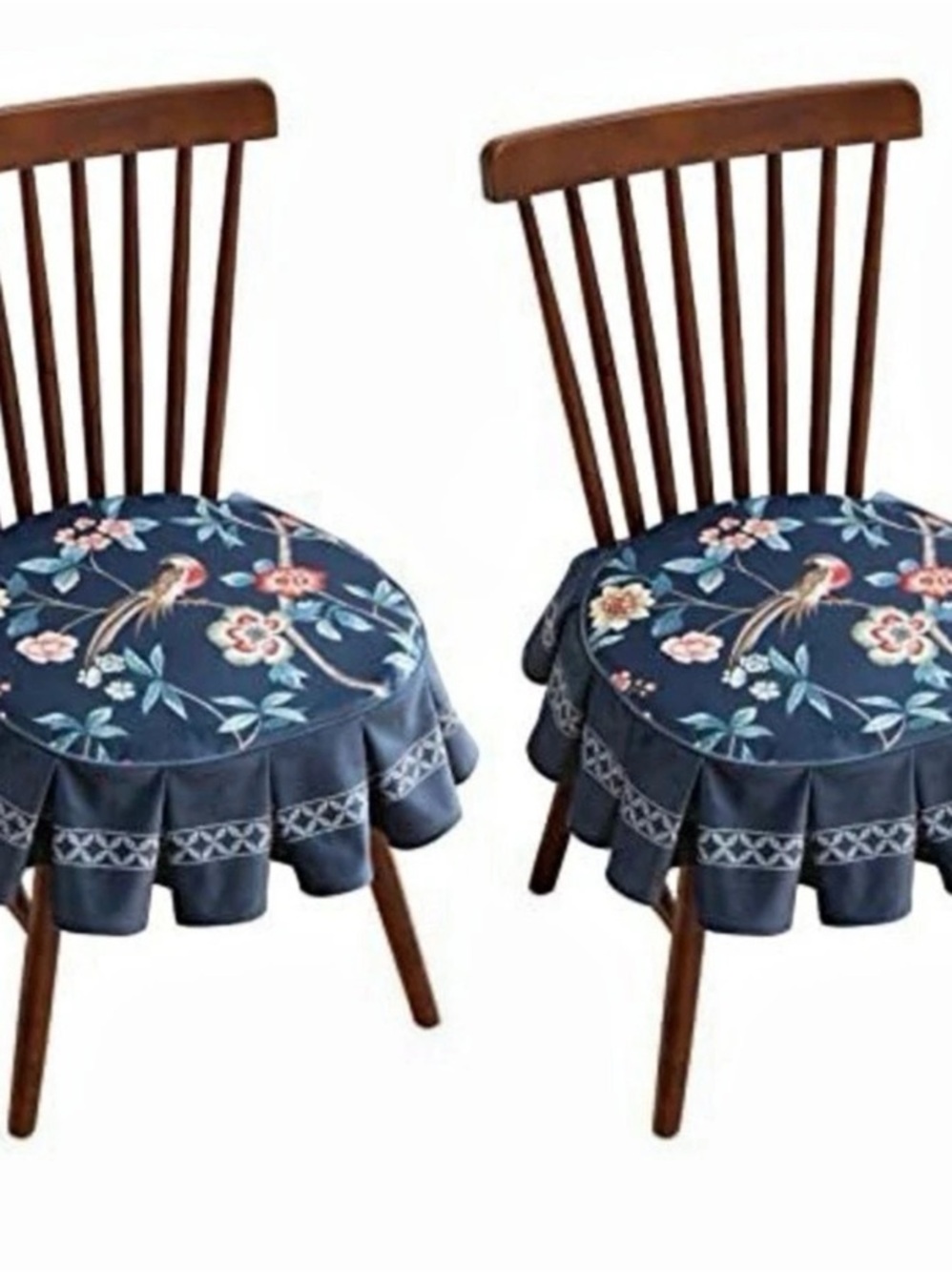 patdrea Vintage Chinoiserie Chair Cushions set of 2